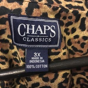 Chaps Tops - Leopard Button Down Chaps Tops - Leopard Button Down